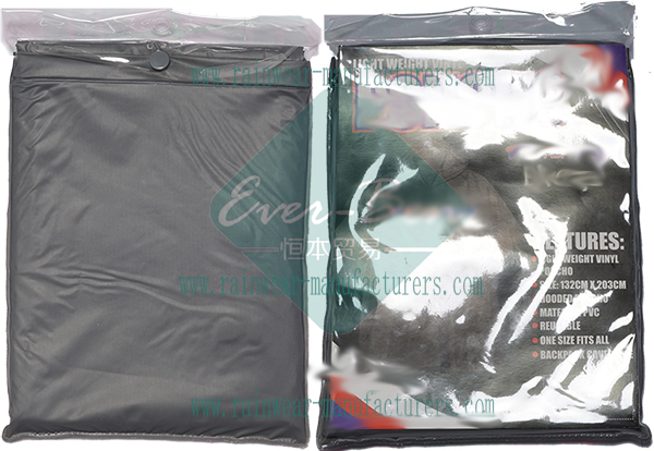 PVC packable rain ponchos